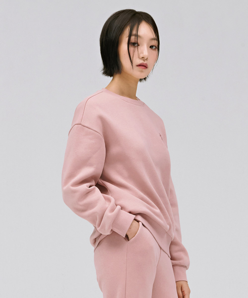 CHASECULT(チェイスカルト)の「レディース刺繍ポイント裏起毛スウェットTシャツ-ピンク(スウェット・レディース・PINK・90/85)」の4枚目の写真