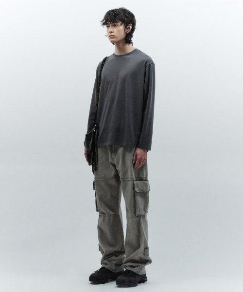 INSILENCE(インサイロンス)の「カットオフラインカーゴパンツ グレーベージュ(デニムパンツ・レディース・その他・SMALL/MEDIUM)」の3枚目の写真