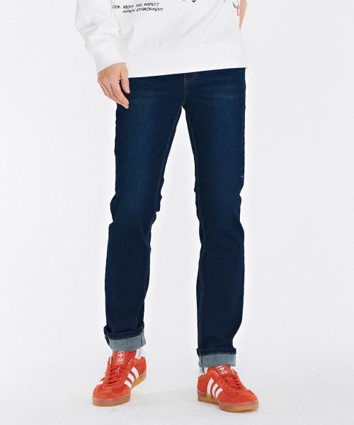CHASECULT(チェイスカルト)の「男性Dトーンヒドゥンバンディングスリムデニムパンツ-CARK2311B04(デニムパンツ・メンズ・ネイビー・70/76/82/86/92)」の1枚目の写真