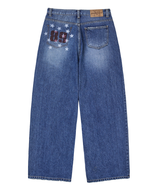 Midnight Move(ミッドナイトムーブ)の「star denim pants (blue)(デニムパンツ・レディース・その他・SMALL/MEDIUM)」の6枚目の写真