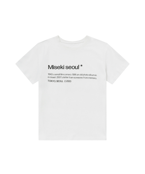 Miseki SEOUL(ミセキソウル)の「Misekiseoul short sleeves WHITE(Tシャツ/カットソー・レディース・その他・OS)」の1枚目の写真