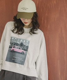 GLOBAL WORK | 乾きやすいプリントスウェット/580953(スウェット)