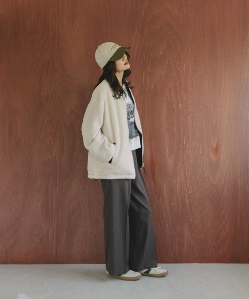 GLOBAL WORK（グローバルワーク）の「乾きやすいプリントスウェット/580953（スウェット・レディース・チャコールグレー/オフホワイト/ホワイト/キャメル/ライトグレー/ネイビー/ダークグレー・LONG/SHORT/REGULAR）」の10枚目の写真