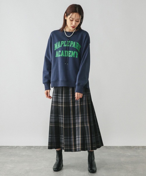 GLOBAL WORK（グローバルワーク）の「乾きやすいプリントスウェット/580953（スウェット・レディース・チャコールグレー/オフホワイト/ホワイト/キャメル/ライトグレー/ネイビー/ダークグレー・LONG/SHORT/REGULAR）」の14枚目の写真