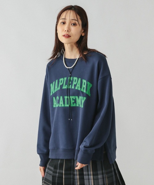 GLOBAL WORK（グローバルワーク）の「乾きやすいプリントスウェット/580953（スウェット・レディース・チャコールグレー/オフホワイト/ホワイト/キャメル/ライトグレー/ネイビー/ダークグレー・LONG/SHORT/REGULAR）」の16枚目の写真