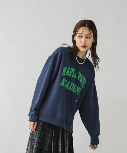 GLOBAL WORK（グローバルワーク）の「乾きやすいプリントスウェット/580953（スウェット・レディース・チャコールグレー/オフホワイト/ホワイト/キャメル/ライトグレー/ネイビー/ダークグレー・LONG/SHORT/REGULAR）」の17枚目の写真