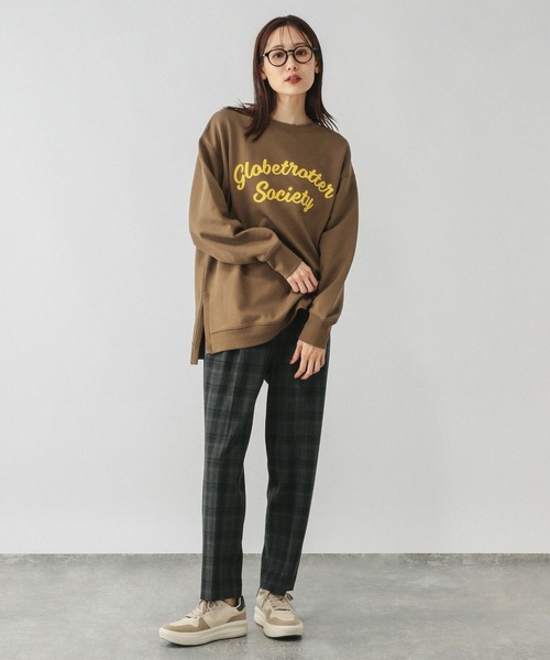 GLOBAL WORK（グローバルワーク）の「乾きやすいプリントスウェット/580953（スウェット・レディース・チャコールグレー/オフホワイト/ホワイト/キャメル/ライトグレー/ネイビー/ダークグレー・LONG/SHORT/REGULAR）」の18枚目の写真
