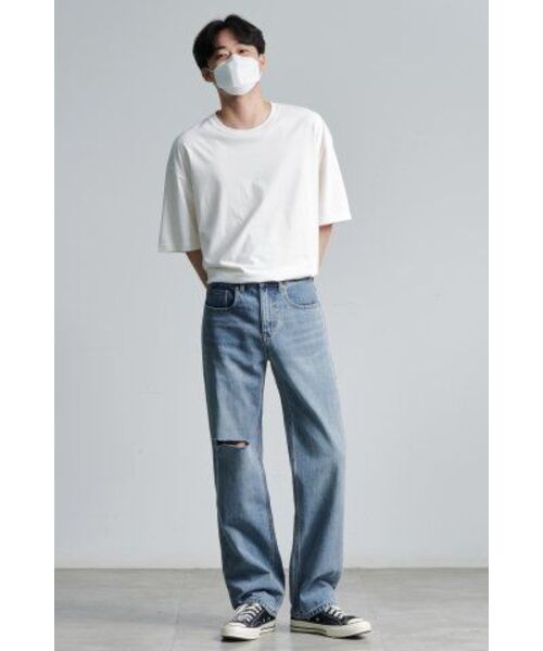 MUSINSA STANDARD（ムシンサスタンダード）の「[クールタンダード] オーバーサイズクルーネックTシャツ [クリーム]（Tシャツ/カットソー・メンズ・その他・SMALL/MEDIUM/LARGE/X-LARGE/XX-LARGE/XXX-LARGE）」の8枚目の写真