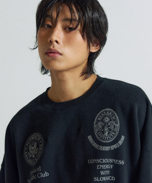 SLOWACID（スローアシッド）の「ウォッシュドチカーノワイドスウェットシャツ[ブラック]（スウェット・レディース・ブラック・SMALL/MEDIUM/LARGE）」の4枚目の写真