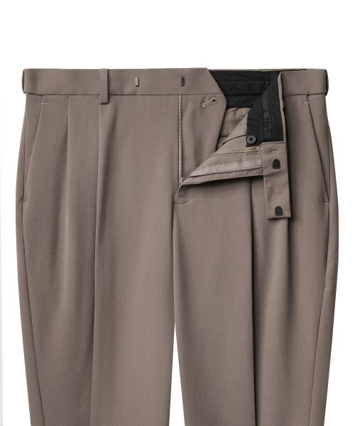 MUSINSA STANDARD（ムシンサスタンダード）の「軽量リアルワイドヒドゥンバンディングスラックス【ダスティベージュ】（スラックス・メンズ・その他・28/40/38/42/26/27）」の4枚目の写真