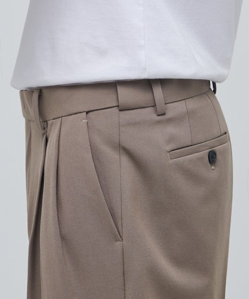 MUSINSA STANDARD（ムシンサスタンダード）の「軽量リアルワイドヒドゥンバンディングスラックス【ダスティベージュ】（スラックス・メンズ・その他・28/40/38/42/26/27）」の6枚目の写真