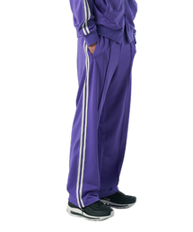 NDY（エヌディーワイ）の「Embroidered Logo NY Track Pants Purple（スウェットパンツ）」