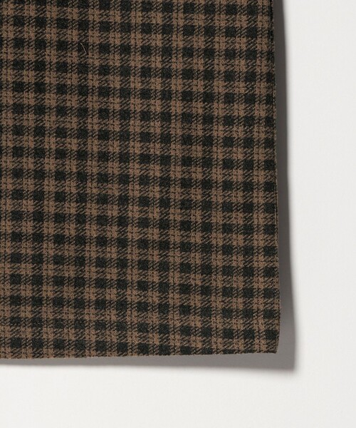 A DAY IN THE LIFE UNITED ARROWS(アデイインザライフユナイテッドアローズ)の「ニットメルトン チェック ジャンパースカート <A DAY IN THE LIFE>(ワンピース・レディース・オレンジ/グレー系・FREE)」の6枚目の写真