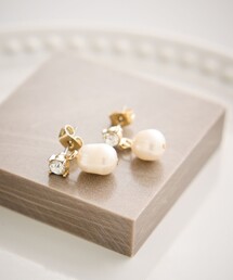 ROPE' PICNIC | 淡水パール×ガラスピアス(ピアス（両耳用）)