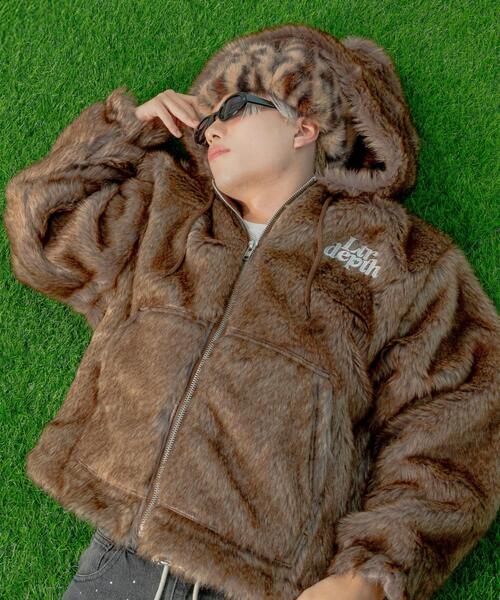 LTR DEPTH（レイターデプス）の「LTR DEPTH/ファーフードロゴブルゾン（ブルゾン・メンズ・ブラウン系その他/グレー系その他・LARGE/MEDIUM）」の5枚目の写真