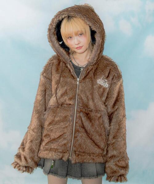 LTR DEPTH（レイターデプス）の「LTR DEPTH/ファーフードロゴブルゾン（ブルゾン・メンズ・ブラウン系その他/グレー系その他・LARGE/MEDIUM）」の6枚目の写真