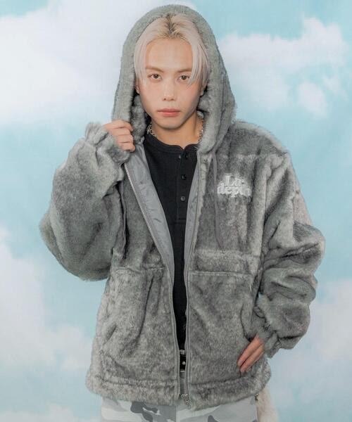 LTR DEPTH（レイターデプス）の「LTR DEPTH/ファーフードロゴブルゾン（ブルゾン・メンズ・ブラウン系その他/グレー系その他・LARGE/MEDIUM）」の9枚目の写真