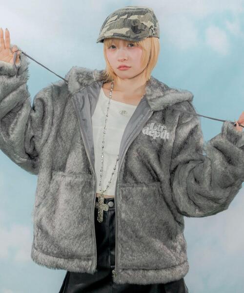 LTR DEPTH（レイターデプス）の「LTR DEPTH/ファーフードロゴブルゾン（ブルゾン・メンズ・ブラウン系その他/グレー系その他・LARGE/MEDIUM）」の10枚目の写真