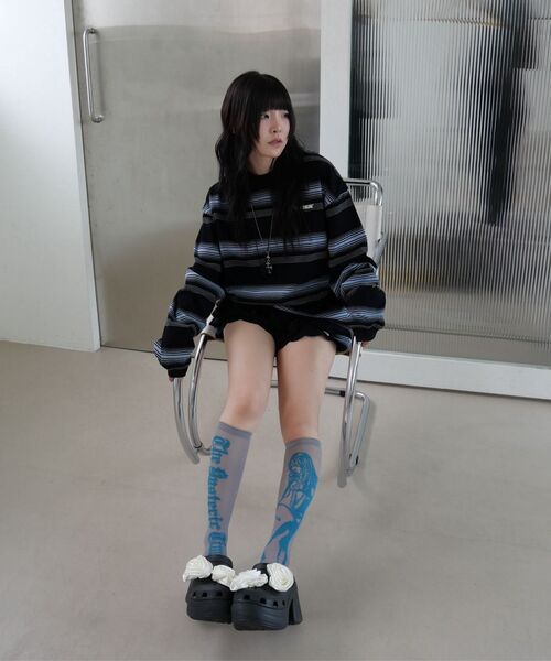 NOMANUAL(NOMANUAL)の「NM STRIPED LONG SLEEVE TEE - BLACK(Tシャツ/カットソー・レディース・その他・X-LARGE/LARGE/MEDIUM)」の15枚目の写真