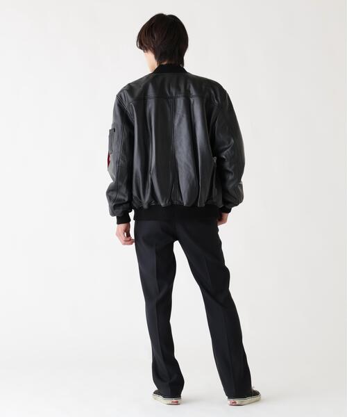Alpha Industries(アルファインダストリーズ)の「ALPHA INDUSTRIES/アルファ インダストリーズ/LEATHER MA-1 FLIGHT JACKET/レザー エムエーワン フライト ジャケット(MA-1・メンズ・ブラウン/ブラック・2XL/L/M/S/XL)」の16枚目の写真