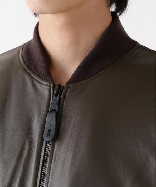 Alpha Industries(アルファインダストリーズ)の「ALPHA INDUSTRIES/アルファ インダストリーズ/LEATHER MA-1 FLIGHT JACKET/レザー エムエーワン フライト ジャケット(MA-1・メンズ・ブラウン/ブラック・2XL/L/M/S/XL)」の12枚目の写真