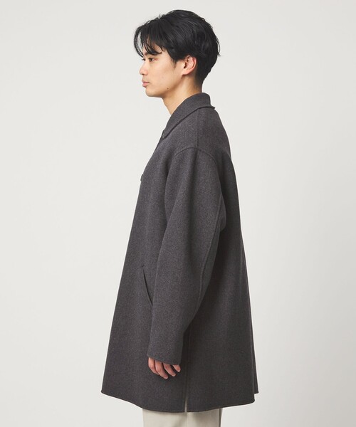 green label relaxing(グリーンレーベルリラクシング)の「ウールナイロン リバー ステンカラーコート(ステンカラーコート・メンズ・グレー系/ネイビー・XL/S/L/M)」の22枚目の写真
