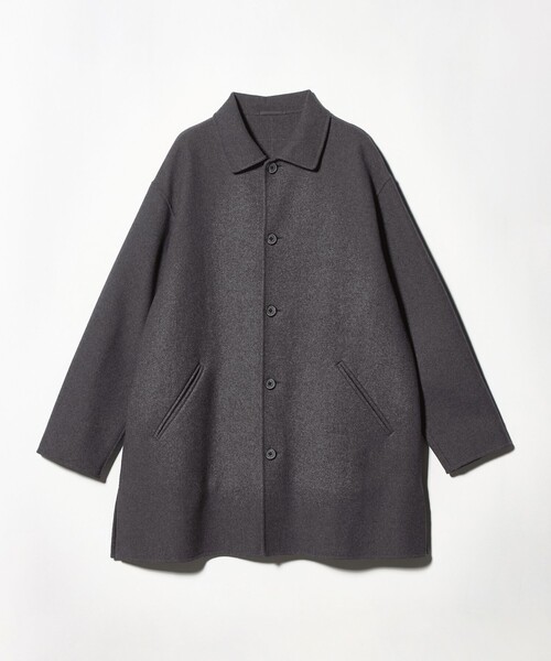 green label relaxing(グリーンレーベルリラクシング)の「ウールナイロン リバー ステンカラーコート(ステンカラーコート・メンズ・グレー系/ネイビー・XL/S/L/M)」の3枚目の写真