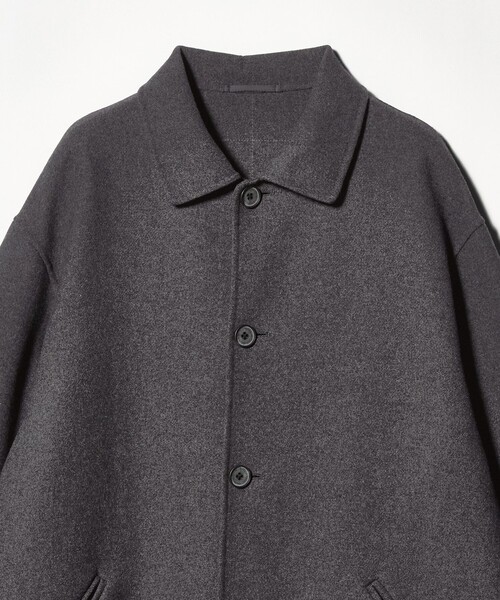 green label relaxing(グリーンレーベルリラクシング)の「ウールナイロン リバー ステンカラーコート(ステンカラーコート・メンズ・グレー系/ネイビー・XL/S/L/M)」の5枚目の写真