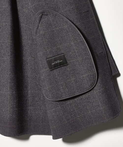 green label relaxing(グリーンレーベルリラクシング)の「ウールナイロン リバー ステンカラーコート(ステンカラーコート・メンズ・グレー系/ネイビー・XL/S/L/M)」の9枚目の写真