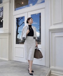 THEODORIC.dy（セオドリックディ）の「ツイードニットセットアップ（ノーカラージャケット）」