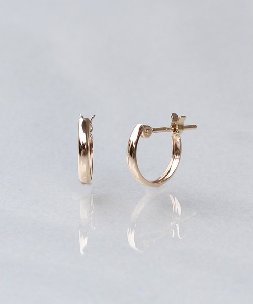 K10 シンプル丸線 ミニフープピアス（ピアス（両耳用））｜NOIR DE