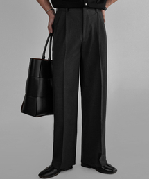BOWLOW PRODUCT（バウロープロダクト）の「Wool TR Wide Slacks [Charcoal]（スラックス）」
