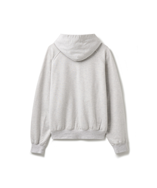 ERER(エルエル)の「Vintage Painted Raglan Hoodie White Melange(パーカー・レディース・ライトグレー・1/2)」の2枚目の写真