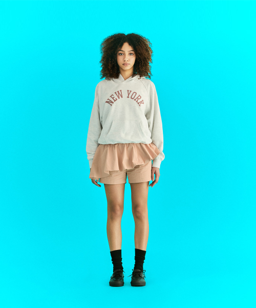 ERER(エルエル)の「Vintage Painted Raglan Hoodie White Melange(パーカー・レディース・ライトグレー・1/2)」の4枚目の写真
