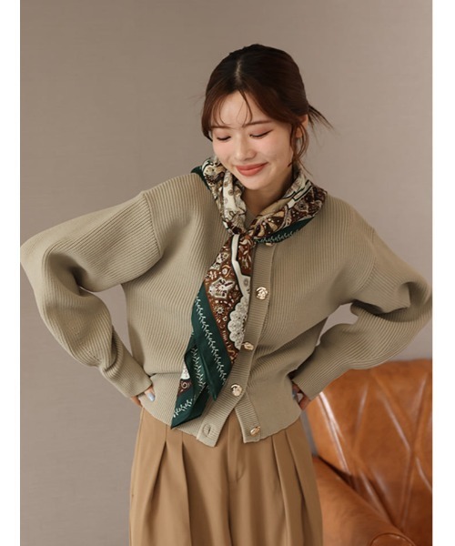 fifth（フィフス）の「ゴールドボタンニットカーディガン（カーディガン/ボレロ・レディース・ブラウン/チャコールグレー/ベージュ・M）」の17枚目の写真