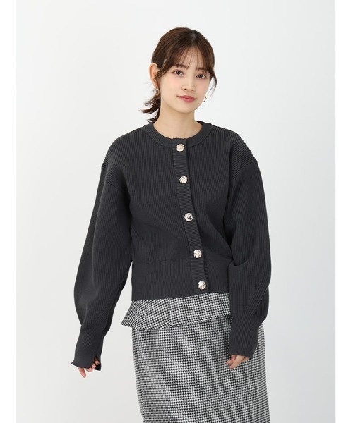 fifth（フィフス）の「ゴールドボタンニットカーディガン（カーディガン/ボレロ・レディース・ブラウン/チャコールグレー/ベージュ・M）」の22枚目の写真