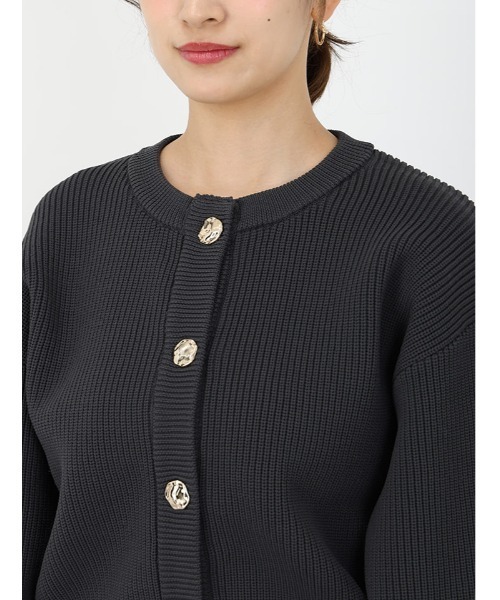 fifth（フィフス）の「ゴールドボタンニットカーディガン（カーディガン/ボレロ・レディース・ブラウン/チャコールグレー/ベージュ・M）」の12枚目の写真