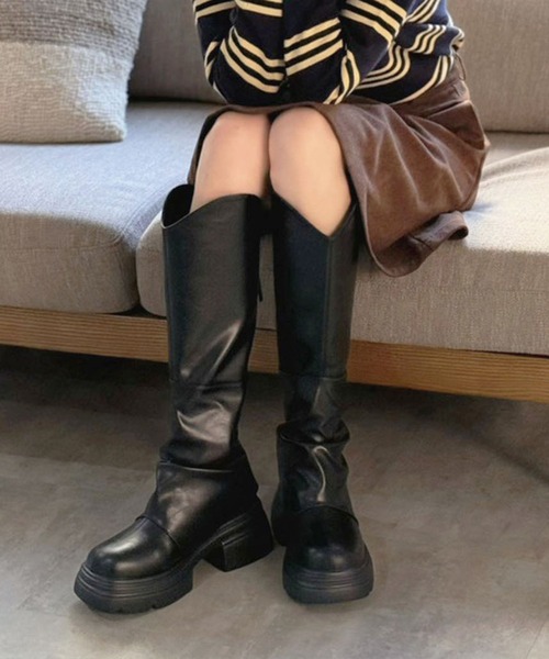 Jewelobe（ジュエローブ）の「カバードロングブーツ（ブーツ・レディース・ブラック・S/M/L/XL）」の18枚目の写真