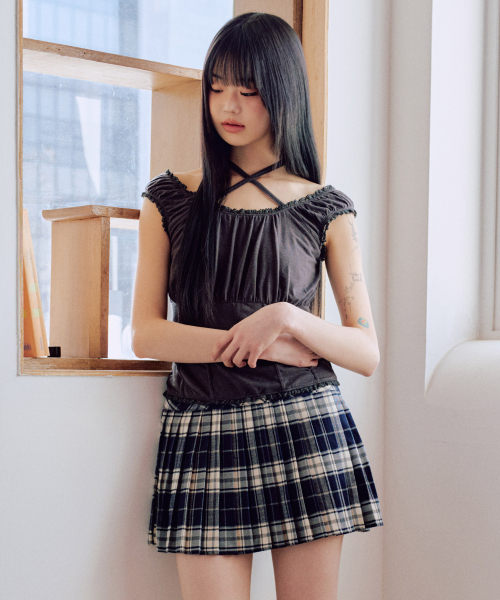 ZEROPLANET（ゼロプラネット）の「カリレースシャーリングトップ [チャコール]（Tシャツ/カットソー・レディース・その他・FREE）」の2枚目の写真
