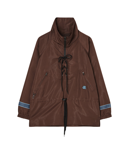 NYXX(エヌワイエックスエックス)の「LACE UP ANORAK JACKET BROWN(ナイロンジャケット・レディース・その他・SMALL/MEDIUM)」の2枚目の写真