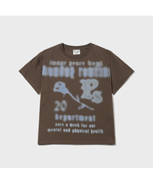 ウーマンズブラータイポ半袖Tシャツ_ダークブラウン