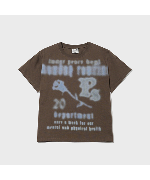 PHYSICAL DEPARTMENT(フィジカル デパートメント)の「ウーマンズブラータイポ半袖Tシャツ_ダークブラウン(Tシャツ/カットソー・レディース・その他・SMALL/MEDIUM)」の1枚目の写真