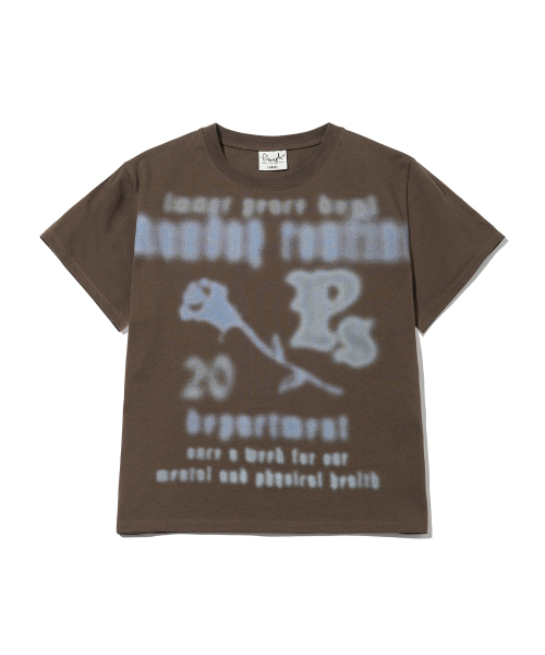 PHYSICAL DEPARTMENT(フィジカル デパートメント)の「ウーマンズブラータイポ半袖Tシャツ_ダークブラウン(Tシャツ/カットソー・レディース・その他・SMALL/MEDIUM)」の2枚目の写真