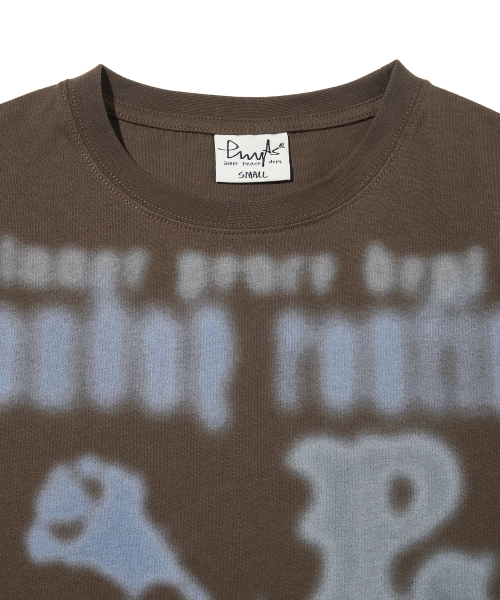 PHYSICAL DEPARTMENT(フィジカル デパートメント)の「ウーマンズブラータイポ半袖Tシャツ_ダークブラウン(Tシャツ/カットソー・レディース・その他・SMALL/MEDIUM)」の4枚目の写真