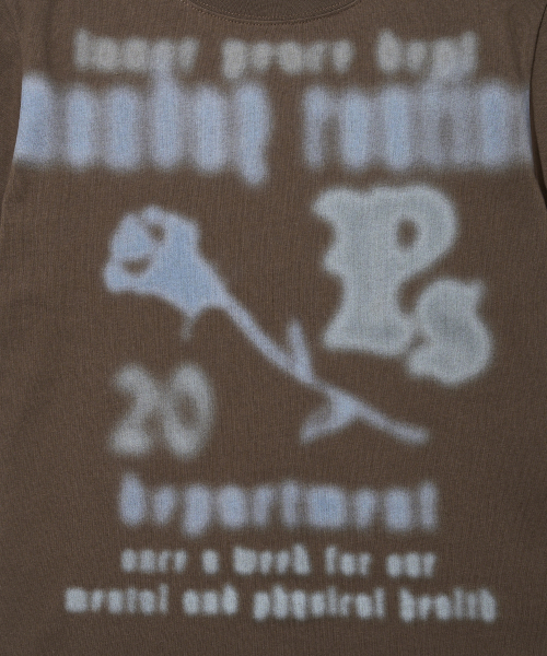 PHYSICAL DEPARTMENT(フィジカル デパートメント)の「ウーマンズブラータイポ半袖Tシャツ_ダークブラウン(Tシャツ/カットソー・レディース・その他・SMALL/MEDIUM)」の5枚目の写真