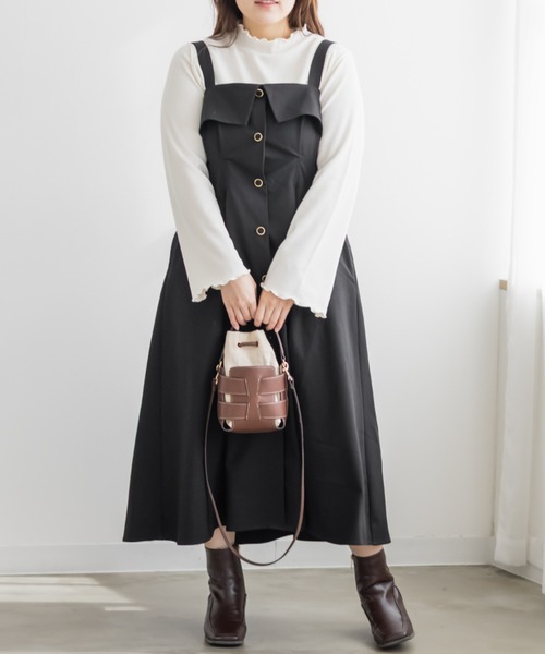 CLETTEオリジナルフロントボタンフラップワンピース（ワンピース