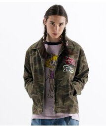 youthbath（ユースバース）の「COLLARED ZIP-UP JACKET_CAMO GREEN（デニムジャケット）」