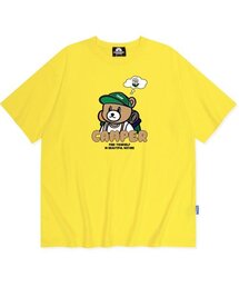 THINKING CAMPER BEAR GRAPHIC Tシャツ - イエロー