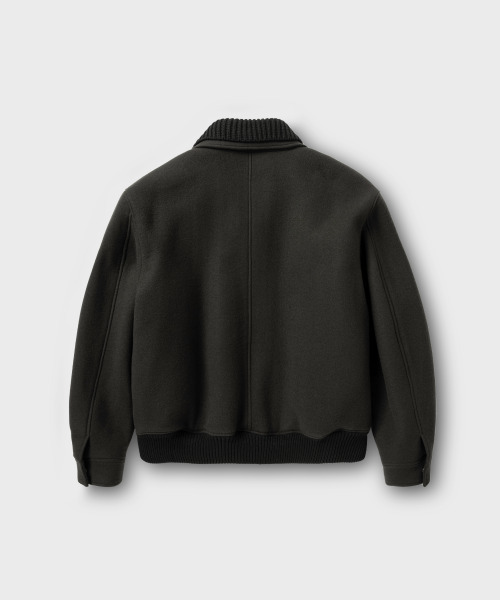 NONBLANK（ノンブランク）の「ニットカラーウールブレンドショートジャケット_DARK GREY（その他アウター・メンズ・チャコール・LARGE/MEDIUM/X-LARGE）」の3枚目の写真