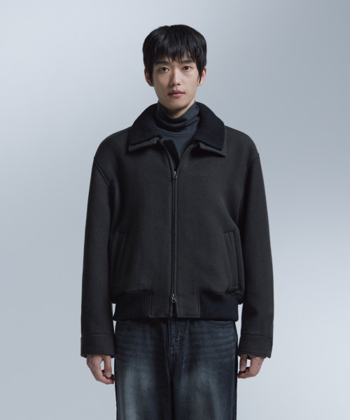 NONBLANK（ノンブランク）の「ニットカラーウールブレンドショートジャケット_DARK GREY（その他アウター・メンズ・チャコール・LARGE/MEDIUM/X-LARGE）」の13枚目の写真